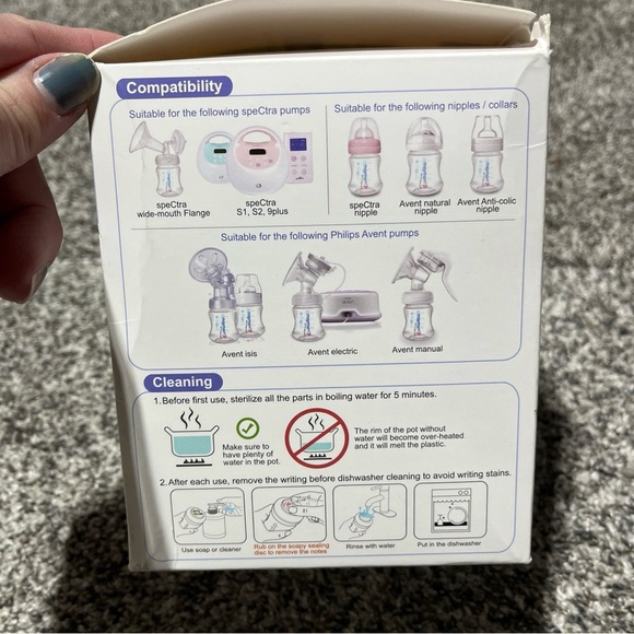 Maymom Wide-Mouth Milk Storage Bottle Sealing Disk 6 Bottles 140 ML - Picture 2 of 7